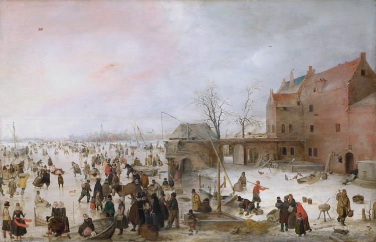 Hendrick Avercamp A Scene on the Ice Near a Town (nn03) oil painting image